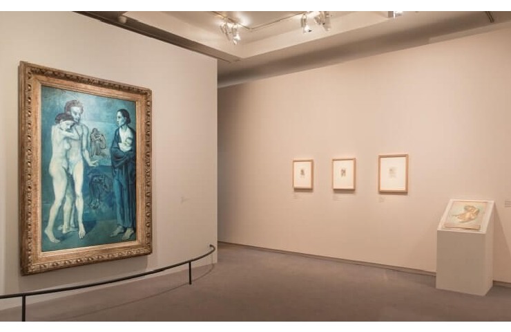 Sala museale con La Vie di Picasso blu
