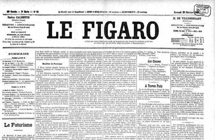 Le figaro manifesto Futurismo