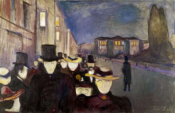 Sera sul viale Karl Johan, Edvard Munch