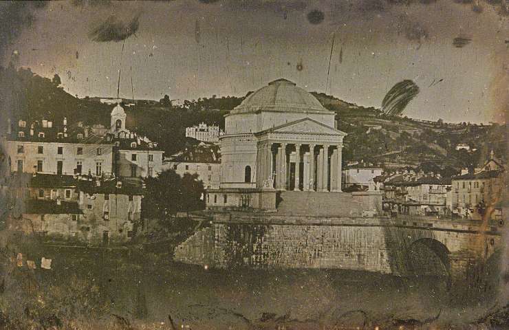 Dagherrotipo con la Chiesa della Gran Madre di Dio di Torino